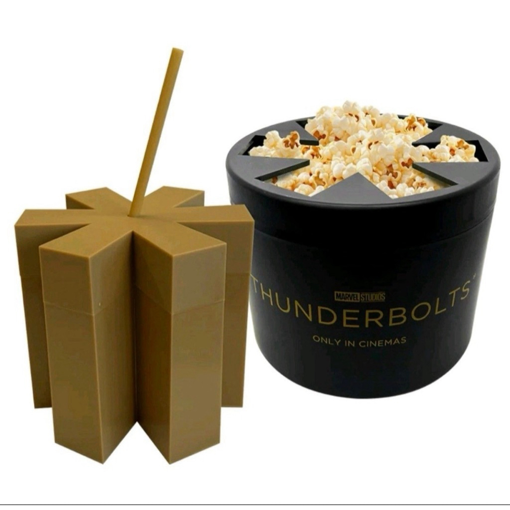 Marvel Thunderbolts Asterik Popcorn Bucket & Drink collectible NEW